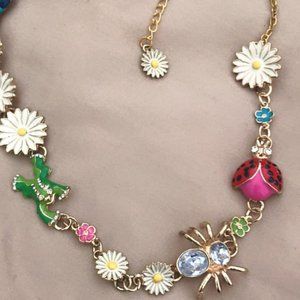 Unique fun colorful garden necklace Brand unknown